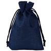 PLECUPE 20 pezzi Panno Di Lino Di Iuta Sacchetti Regalo con Coulisse, PLECUPE 13x18cm Vintage Colore Puro Biancheria Borse Borse da Regalo Tela da Imballaggio Sacchetto dei Monili Candy Bags, Blu navy