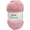SUNLUX Fettuccia Rosa 200g, Filato Rosa per borse, Fettuccia Spessa 2,5cm x 60m