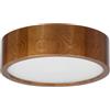 STOLARNIA PIKA Lampada soggiorno rotonda legno rustico 1xE27 (27 cm) LEJA | Legno massello, Installazione facile, Prodotto nell'UE, CE, Paralume in vetro satinato, Facile da pulire