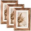 Velora Home&Living VELORA H&L Set da 3 Cornici Foto Legno Bruciato 13 x 18 cm - Cornici in Legno con Plexiglass Trasparente, Portafoto da Parete, Cornici per Poster, Fotografie, Puzzle, Diplomi e Certificati