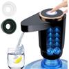 EASY SPEED EASYSPEED Dispenser Acqua con 2 Adattatori Portatile Distributore Acqua Con Pompa Dell'Acqua Elettrica Automatica Con Batteria da 1200 mAh USB Da Per Casa,Campeggio Di Viaggio Ufficio, Nero