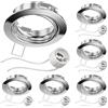 ledscom.de 6x cornice da incasso a soffitto FERE cornice da incasso cromata orientabile (LED/alogena/GU10/MR16/PAR16/50mm) incl. presa GU10