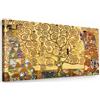 ShopArt Fine Art Prints ShopArt Klimt Albero della Vita Quadro Stampa Fine Art su Tela 70×140 cm - Effetto Pennellate a Rilievo, Finitura Materica, Qualità Museale