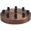 LEDSone Plafoniera industriale a 9 uscite - Kit di plafoniera - 120 mm - Per sospensione, plafoniera - Lampada da parete - Lampadario - Rame - 9 fori con supporto per rosetta del soffitto.