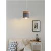Chao Zan Metallo Lampadario a Sospensione a LED, E27 Lampada a Sospensione, Design Moderno lampada da soffitto,legno Lampada a sospensione, per Soggiorno, Camera, Sala da Pranzo (Grigio)