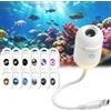DXWEBISTRY Proiettore Galassia Soffitto,Luce Notturna Proiettore Galassia Olografa Hd Smart Dinamica 5d Proiettore Stelle E Oceano Hd Plug and Play Proiettore Cielo Stelle E Oceano Rotante 360° Luna Usb