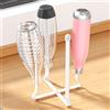 LOXSUN Scola Borracce da Lavandino, Scolabottiglie per Borracce, Scolabottiglie Verticale, Porta Borraccia Cucina, Porta Bottiglie Pieghevole, Scolaborracce per Biberon e Tazze (Bianco, 1PC)