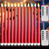 Behogan Set di 12 candele a LED con funzione timer, candele a LED da 28 cm con telecomando e tremolante 3D, candele elettriche a batteria, per Halloween, decorazioni natalizie, matrimoni e feste