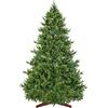 SHareconn Albero di Natale Artificiale 100% PE 198 cm | 851 Punte, Rami Densi e Realistici,Montaggio Rapido,Riutilizzabile, Alberi di Natale con Base Effetto Legno