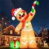Danxilu Uomo di pan di zenzero gonfiabile di Natale di 12FT all'aperto con | Grandi decorazioni natalizie con luci a LED per giardino, cortile, esterno, prato, feste e vacanze