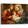 Printerland Quadro Moderno Sacra Famiglia presepe Quadri moderni di tela canvas da Parete XXL grande Capezzale Stampa su tela Camera da letto Decorazione Muro Soggiorno Arredo Cucina (30x40 cm, 5)