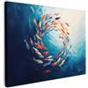 MuchoWow© Quadro Moderno Soggiorno Decorazioni Da Parete Quadri Su Tela Da | 40x30 cm - Salotto Grandi Foto Con Cornice Stampe Su Tela Camera Da Letto Mare - Pesci - Dinamico - Colorato