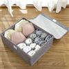 Generic Scatola Organizzatore per Biancheria Intima Pieghevole, Contenitore Portaoggetti per Cassetti con Scomparti, Organizzatore Portatile in Tessuto per Calzini, Intimo e Armadio