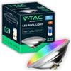 V-TAC Lampada Led da Piscina Multicolore RGB 12W - CON TELECOMANDO - PAR56 - Lampada Vetro Antiurto IP68 per Illuminazione Piscine e Fontane - 1260 Lumen - Luce Colorata Subacquea