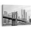 ARTTOR Quadro su Tela 120x80 cm Stampe da Parete Architettura Bianco e Nero 4245 | Ponte Brooklyn E Quadro Decorativo Grande XXL 1 pezzo Soggiorno Camera da Letto Arte da Parete Decorazione da Parete ARTTOR