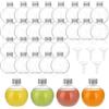 SUMTree Bottiglie di plastica di sabbia con tappo in alluminio, 30pcs | 5 mini imbuti inclusi, per arte decorativa, olio essenziale, decorazioni per feste, 150 ml, palla