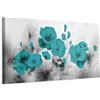 murando - Quadro Moderno per Camera da Letto, Fiori Papavero, 90x30 cm | Chiodi Inclusi, 1 Pezzo, Stampa su Tela, Murale Arte, Resistenti Allo Sbiadimento, Produzione Europea