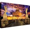 Wallazz Quadro su Tela Lazio - Quadri Moderni Soggiorno - Roma, Colosseo, Trastevere, Ponte Milvio - Stampa su Tela - Quadro Moderno Soggiorno 50x100cm