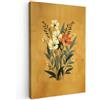 MuchoWow© Quadri Moderni Camera Da Letto Foto Quadro Con Cornice | 80x120 cm - Decorazioni Parete Soggiorno Stampa Su Tela Moderna Casa Salotto Poster Foglie - Giallo - Mazzo - Fiori
