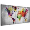murando - Quadri Moderni per Camera da Letto Matrimoniale, Mondo, 150x60 cm | Chiodi Inclusi, 5 Pezzi, Quadro Moderno, Componibili, Decorazione da Parete, Resistenti Allo Sbiadimento, Produzione Europea