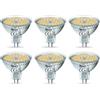 WSMCN GU5.3 MR16 LED Lampadine luce bianca neutra 4000K 6W equivalente a 50W alogena, 485LM Lampadina, AC/DC 12V Non-Dimmerabile, angolo del fascio di 120°, Faretto senza sfarfallio, confezione da 6