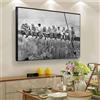 KEMEIQI 1932 Pranzare in cima a un grattacielo di New York Operai edili Poster artistico Dipinto su tela Stampa murale Immagine Home Decor 80x120 cm Senza cornice