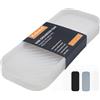 HvOvMvE Vassoio organizer in silicone, porta sapone e spugna per lavello da cucina, bagno, vassoio portaoggetti per scopino, dispenser di sapone, accessori per lavare i piatti, confezione da 2 pezzi,