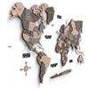 Giallobus - Planisfero in Legno - Mappa del Mondo 3D - Legno MDF - 161L x 94l cm - 02 - Natural Wood OVERLAY - Decorazione Parete - Legno MDF Multilivello - Soggiorno Ufficio Camera