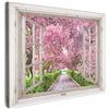 MuchoWow© Stampa di Foto su Tela Quadro Soggiorno Moderno Quadri per | 40x30 cm - Salotto Decorazioni Camera Giapponese - Sakura - Fiore - Albero - Rami fioriti - Vista dalla finestra