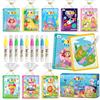 ZMLM 16 Libri Colorare con acqua gadget compleanno bambini | Riutilizzabili mini libri da colorare Magico Pittura per di 4-8ann regalini fine festa compleanno bambini(16Classica)