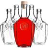 KADAX bottiglie in vetro 500ml con tappo in sughero - bottiglie vuote da riempire per liquore, grappa, olio e aceto, ideali per regali e fatte in casa
