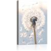 WENGTIAO Stampe su Tela Dente di Leone Fiori Incorniciati 30x40 cm | Quadro su Tela Minimaliste Floreale in Bianco Pittura Quadro Moderno Soggiorno Camera da Letto Decorazioni Parete