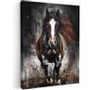 MuchoWow© Quadri Moderni Soggiorno Poster Da Parete Decorazioni Muro | 30x40 cm - Salotto Quadro Grande Foto Con Cornice Stampe Su Tela Camera Da Letto Cavallo - Animali - Nero - Lusso - Moderno