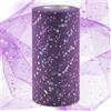 Swpeet Rotolo di tessuto in tulle glitterato di gelso da 15,2 cm x 45,7 m, bobina di nastro in tulle scintillante, bobina in rete di poliestere per forniture artigianali per feste di compleanno