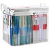 Generico Borsa Portaoggetti Trasparente Per Libri - Organizer PP Trasparente 38x24x32 Cm, Porta Abiti Antipolvere, Scatola Per Giocattoli Impermeabile, Contenitore Di Grande Capacità | Spazio Trasparent Multi