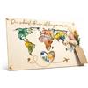 ETLEE Unica cornice portafoto in legno con mappa del mondo come regalo di denaro, perfetta come regalo di nozze per sposi con apertura a banconote