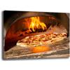Printerland Quadri Moderni PIZZA Pizzeria Ristorante PUB Quadro moderno su tela da Parete XXL grande Stampa su tela canvas Sala Pranzo Decorazione Murale muro Arredo Cucina (50x70 cm, 1)