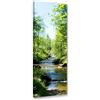 Feeby Quadro Tela Non Tessuta Ruscello Nella Foresta 25x70 cm Qualita Fotografica Stampa D'Arte Camera Da Letto Alberi Della Natura verde