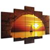 murando - Quadri Moderni per Soggiorno Grandi, Lago, 200x100 cm | Chiodi Inclusi, 5 Pezzi, Quadro Moderno, Pannelli Decorativi per Pareti, Decorazione da Parete, Resistenti Allo Sbiadimento