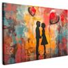 MuchoWow© Quadri su Tela Foto Quadro Moderno Soggiorno Canvas Decorazioni | 60x40 cm - Camera da Letto Street art - Amore - Graffiti - Arte - Banksy