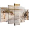 B&D XXL - Quadri Moderni per Soggiorno Grandi, Mare Spiaggia, 200x100 cm | Chiodi Inclusi, 5 Pezzi, Quadro Moderno, Pannelli Decorativi per Pareti, Decorazione da Parete, Resistenti Allo Sbiadimento