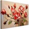 Feeby Quadro su Tela Non Tessuta - Stampa Su Tela - Piante da fiore rosse - 30x20 cm - Decorazione Murale - Moderno Soggiorno - quadri moderni soggiorno - poster
