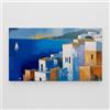 Giallobus - Quadro - 46 - Paese sul mare - Tela Canvas Telaio Standard - 140L x 80l cm - Pronto da appendere - Quadri moderni per la casa