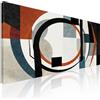 CheQuadro! Grande quadro astratto moderno, dimensioni xxl Dinamismo e Armonia Geometrica intelaiato pronto da appendere absh14-130x60 cm