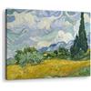 Artenor Quadro Van Gogh Vincent Campo di grano con cipressi, 30 x 23 cm - Made in Italy, Quadri Moderni Soggiorno, Camera da Letto, Cucina, Poster da Parete, Decorazioni Casa
