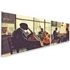 islandburner Quadro su tela musicista jazz in un caffè soleggiato per soggiorno amanti della musica caffetteria immagini poster