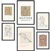 Nacnic set di 6 poster Matisse. Collezione di fogli espositivi femminili per la decorazione d'interni. Formati A3 e A4. Senza cornice.