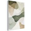 MuchoWow© Creazione Parete Feltro Moderno Soggiorno Stanza Letto Quadro | 50x70 cm - Cornice Salotto Japandi - Astratto - Verde