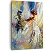ARTTOR Moderno Quadro su Tela 50x70 cm Verticale Persone Musica - 5146 | Quadro Decorativo Piccolo Decorazione Murale Soggiorno Camera da Letto Cucina Decorazione da Parete Arte da Parete ARTTOR