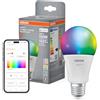 OSRAM Lampadina LED SMART+ Matte A100 E27 RGBW | SMART+ MATTER Multicolor Classic, LED Lamps, bianco, 20000 h, confezione da 1